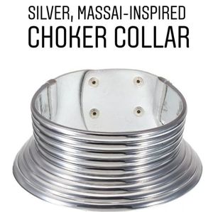 Massai-inspired Choker Collar Statement Necklace.